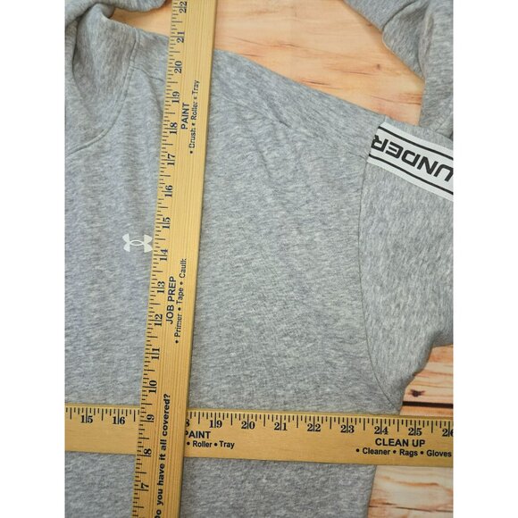 Under Armour Womens XL Gray Loose Fit Hoodie Sweatshirt With Logo Arm Detail - Picture 7 of 7